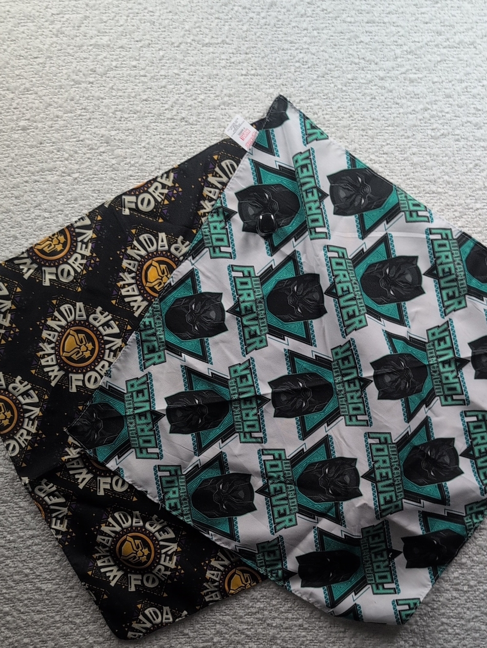Black Panther 2 Pack Bandana- Black, Teal & White